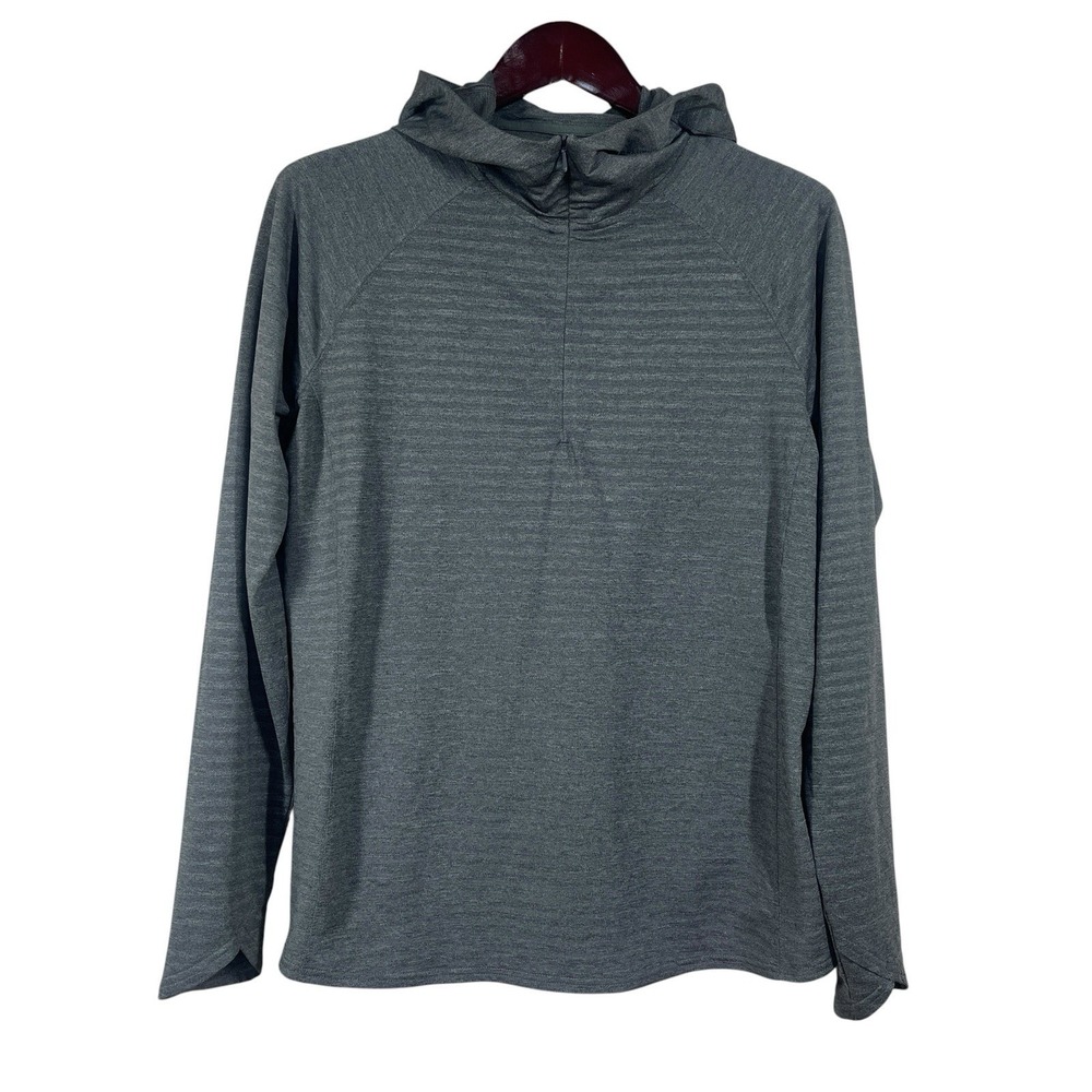 Kuhl Bandita Lightweight 1/4 Zip Hoodie Womens L Gray Quick Dry UPF Wicking 8450